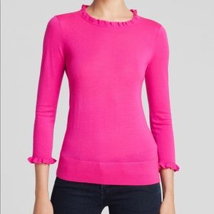 Kate spade ♠️ ruffled trim sweater size XL